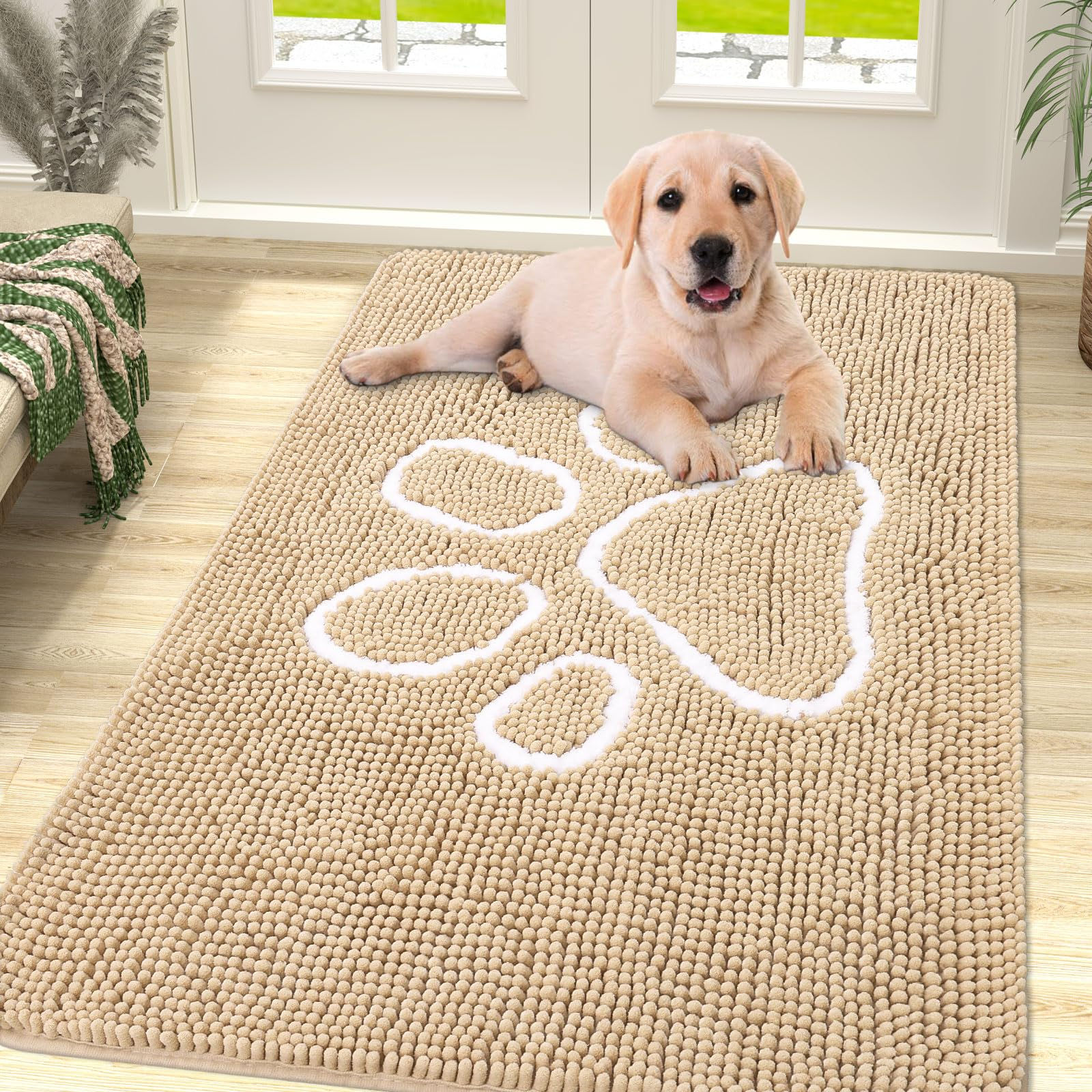 No More Muddy Paws — Absorbent Chenille Dog Doorma