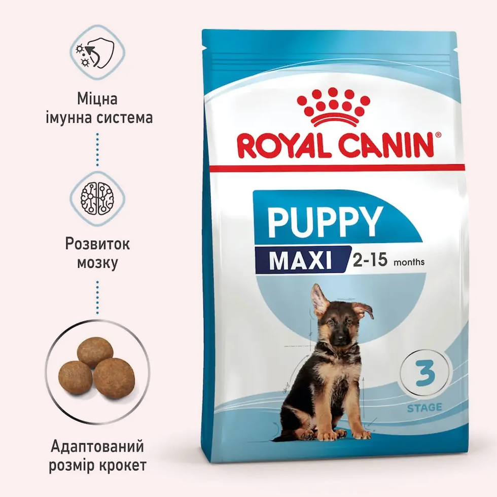 Прев'ю: Сухий корм для цуценят Royal Canin Maxi Puppy 15 кг - домашня птиця