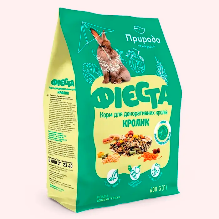 Корм для кроликів Природа Фієста «Кролик» 600 г