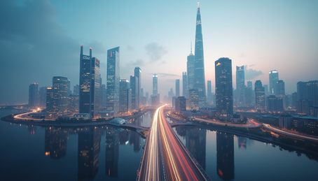 Futuristic Dubai city skyline at night representing the UAE's vision as a global blockchain and Web3 innovation hub in 2026