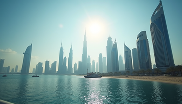 Dubai skyline representing the UAE's position as a leading hub for blockchain innovation and crypto regulation in the MENA region