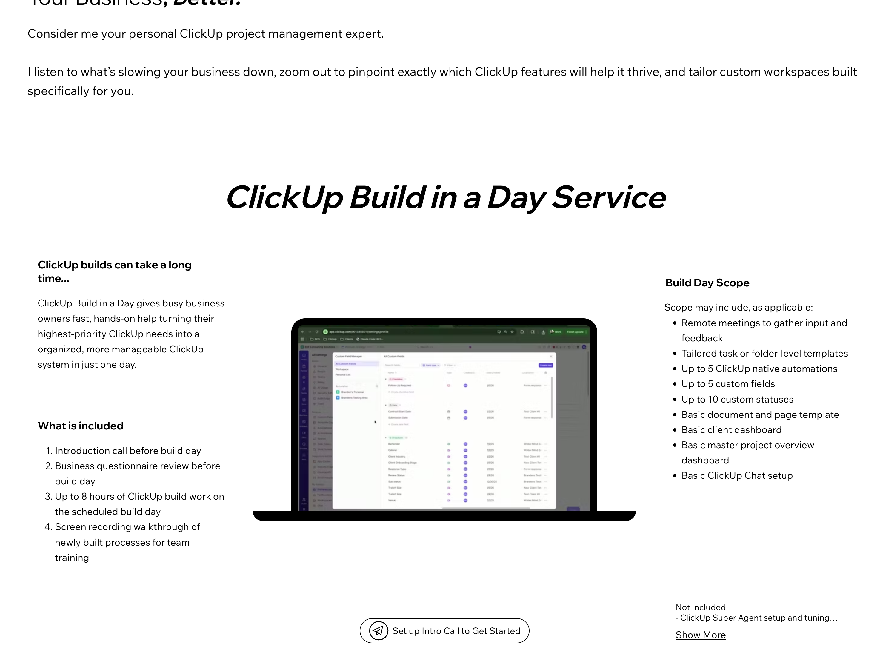 The old Bell Consulting Solutions services page before the Claude rebuild