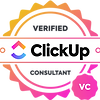 ClickUp Verified Consultant badge