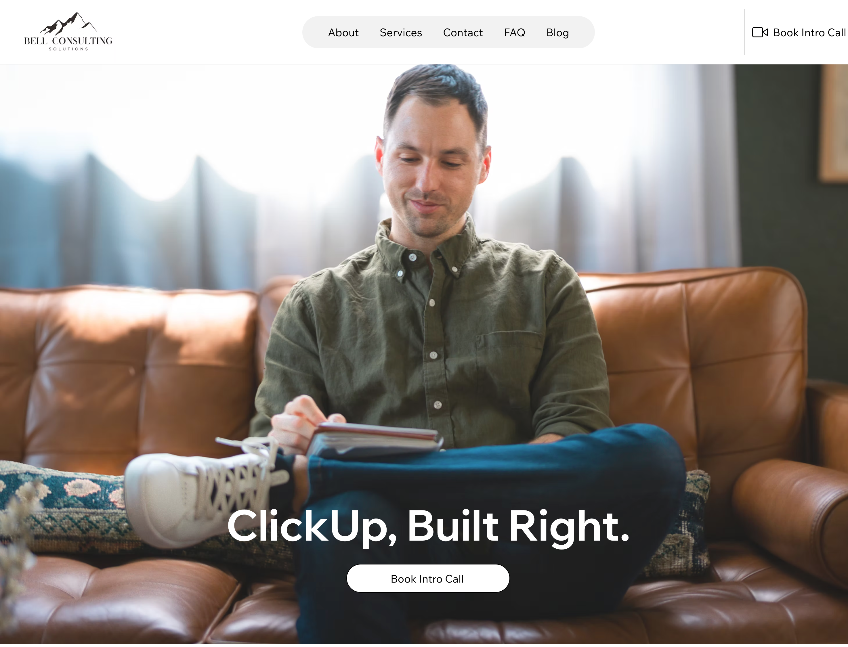 The old Bell Consulting Solutions homepage before the Claude rebuild