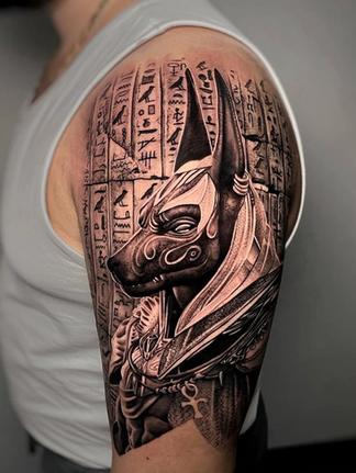 Sphinx Half-sleeve Realism Tattoo
