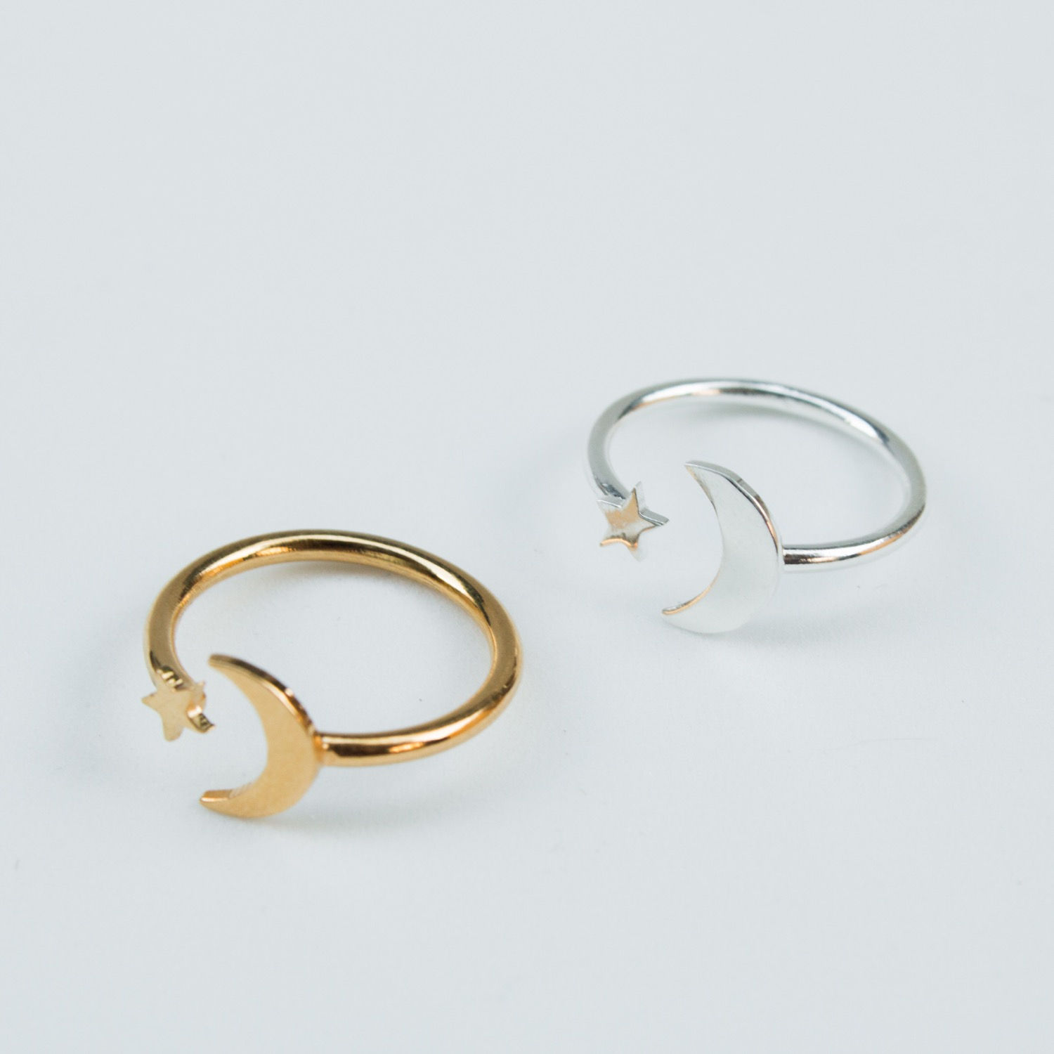 Anillo Luna y Estrella Plata 925