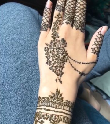 Aces Art Exhibition: Zainab Khan's "Floral Henna Design"