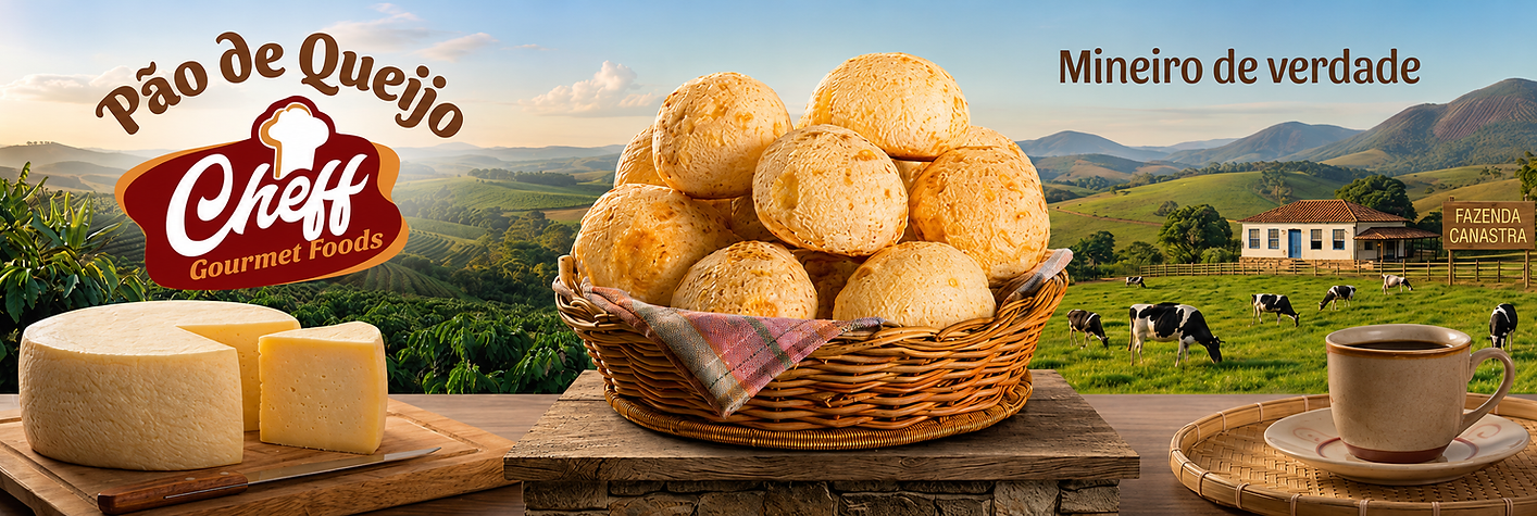 cesta de pães de queijo Cheff Gourmet