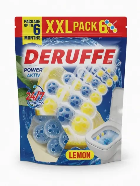 DERUFFE туалетні блоки для унітазу Lemon XXL Pack 6 шт