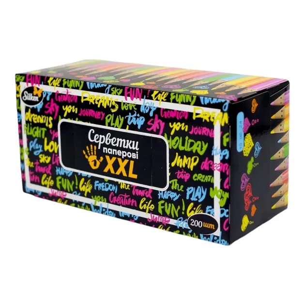 Silken Серветки паперові в коробці XXL 2 шари 200 шт