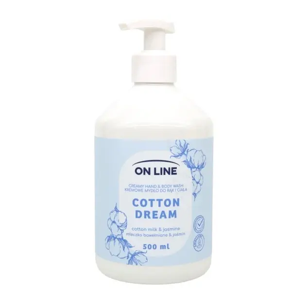 On Line Мило рідке для рук та тіла 2в1 Cotton . Jasmin 500 мл