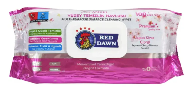 Red Dawn Універсальні вологі серветки для прибирання Japanese Cherry 100 шт