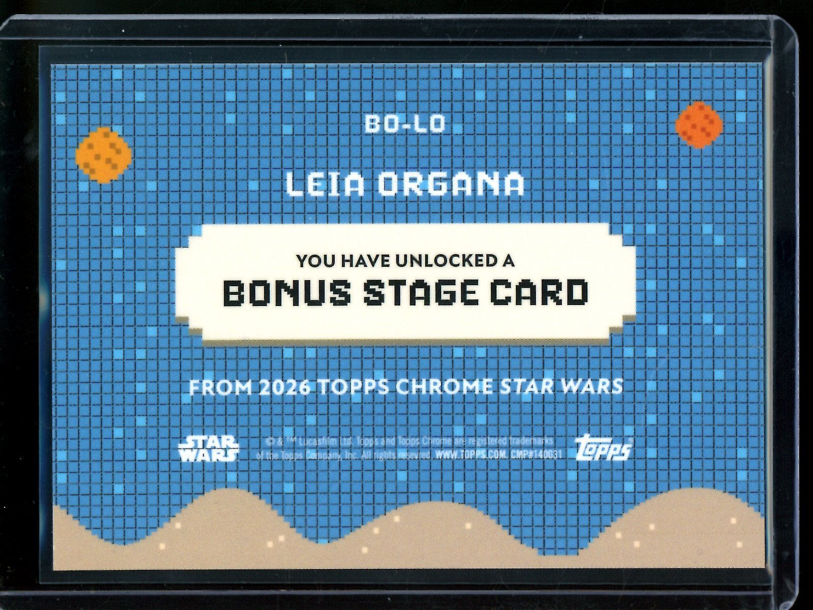 2026 Topps Chrome Star Wars Leia Organa Bonus Stage Card Case Hit SSP #BO-LO