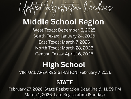 Area Process Update & West Texas Contest Thank You