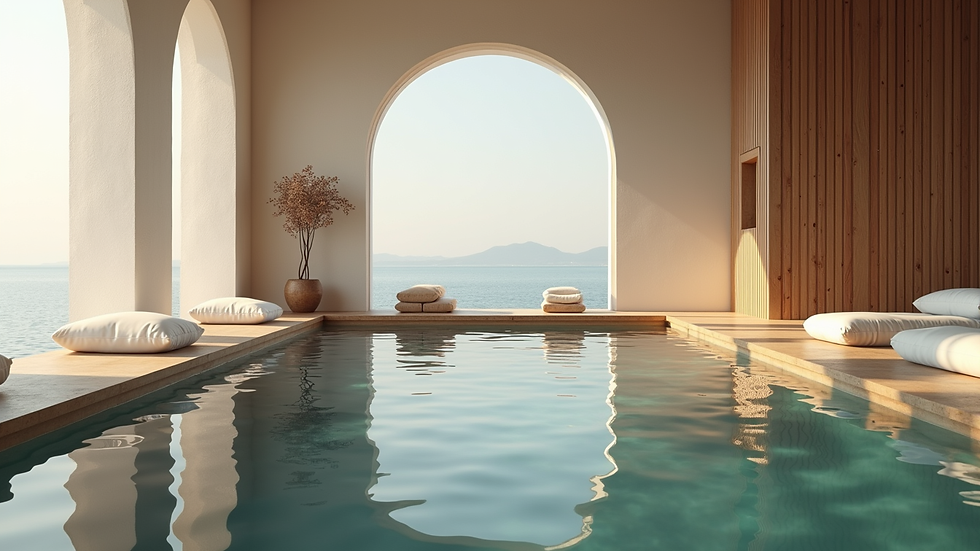 Vue en plongée d’un espace zen avec coussins et bougies pour la méditation