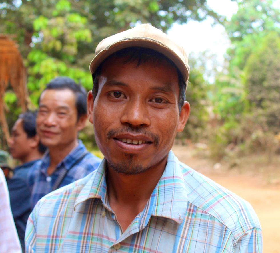 A displaced villager who was the victim of a Burma Army mortar strike in Feb. 2025.