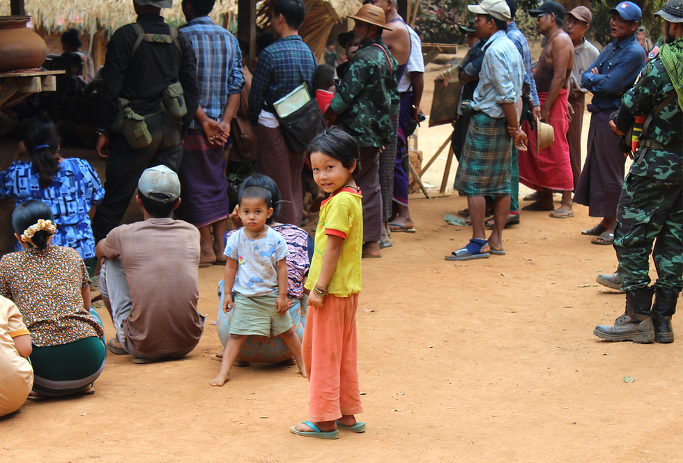 Over two dozen families have been forced to flee to Tee Wa Key Village.