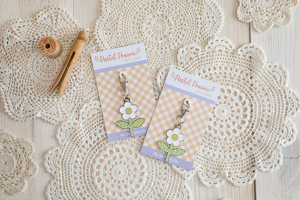 Thumbnail: Prairie Daisy Zipper Charm
