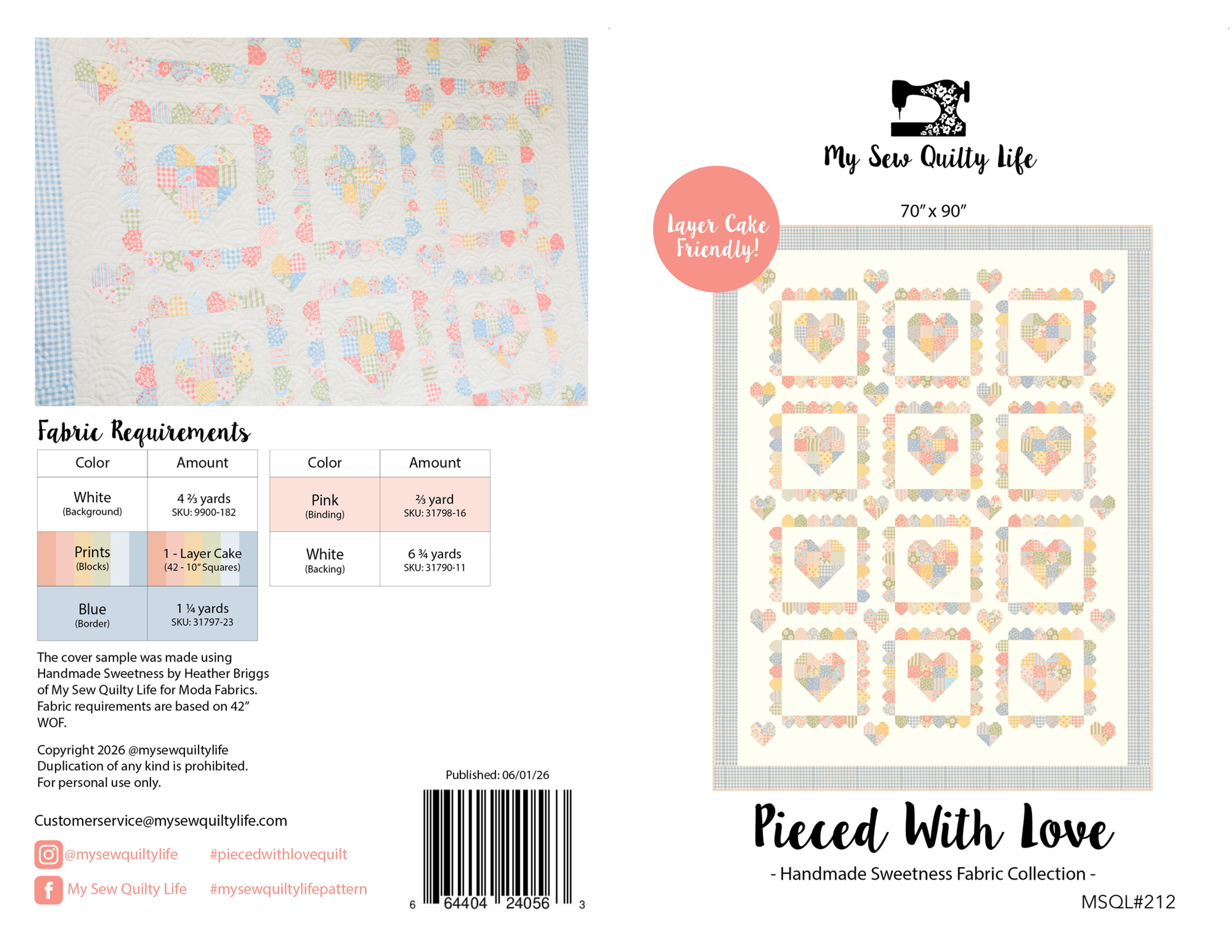 Pieced With Love - PDF Quilt Pattern