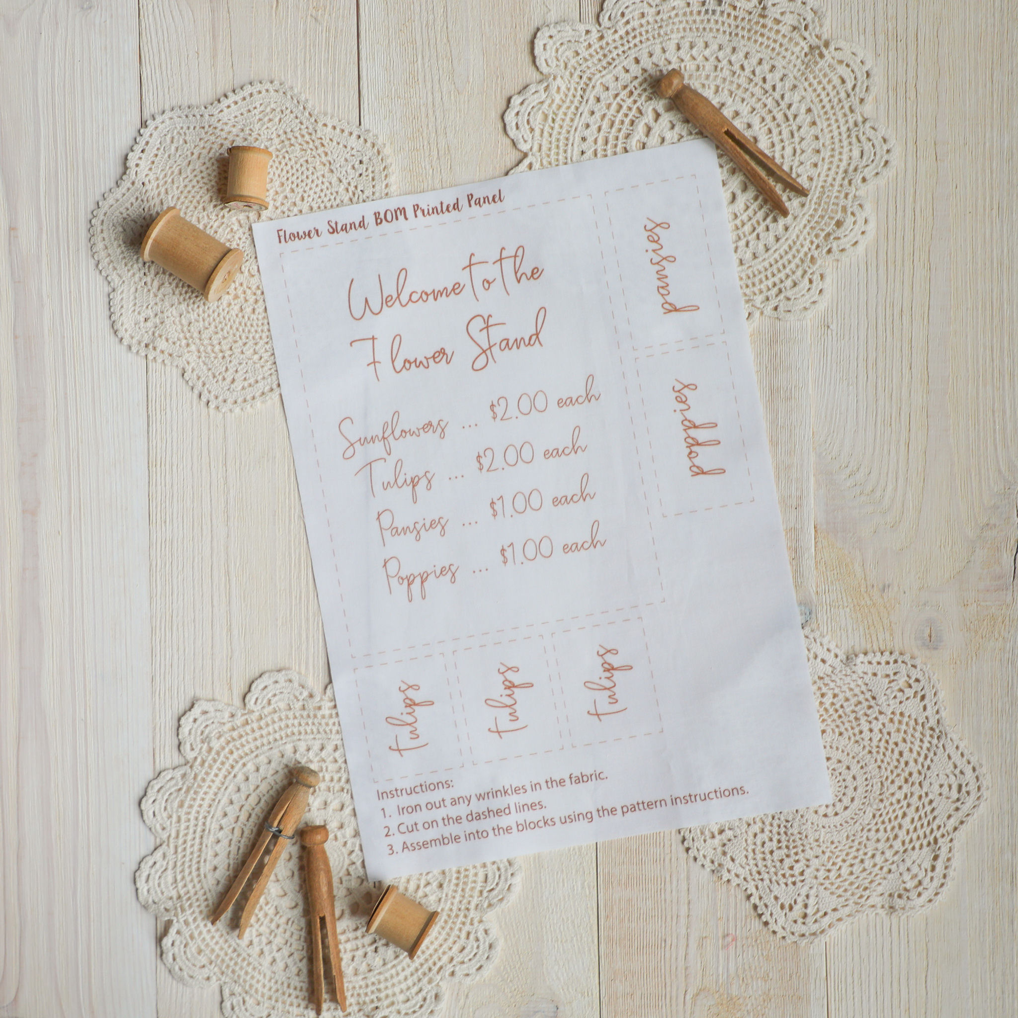 Flower Stand BOM Printed Panel