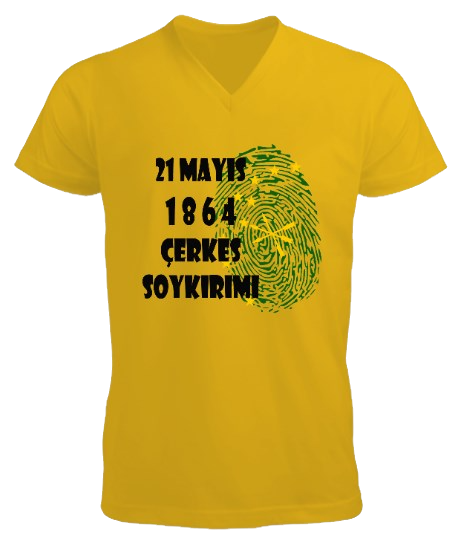 Thumbnail: Çerkes v yaka erkek t shirt