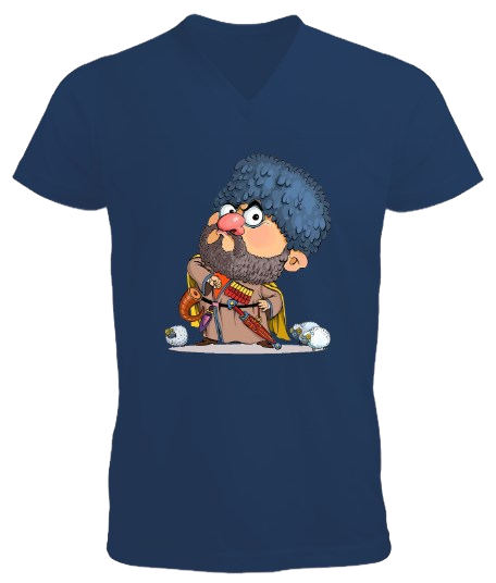Thumbnail: Çerkes v yaka erkek t shirt