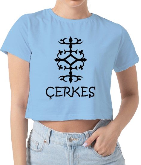 Çerkes crop t shirt kadın
