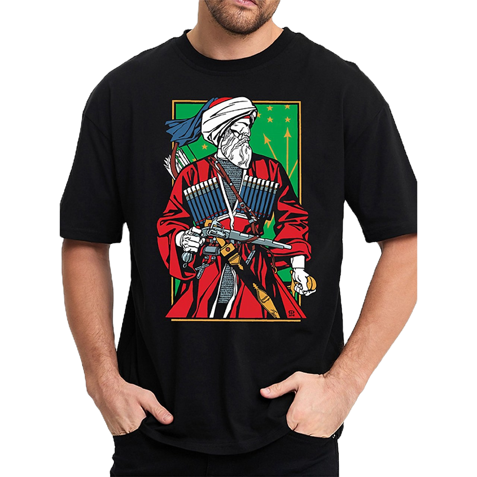 Thumbnail: Kizbech Tughuzhuqo T-shirt - Caucasian Legends - Licensed Product of the Caucasus Foundation
