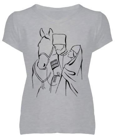 Thumbnail: Çerkes Kadın V Yaka T shirt