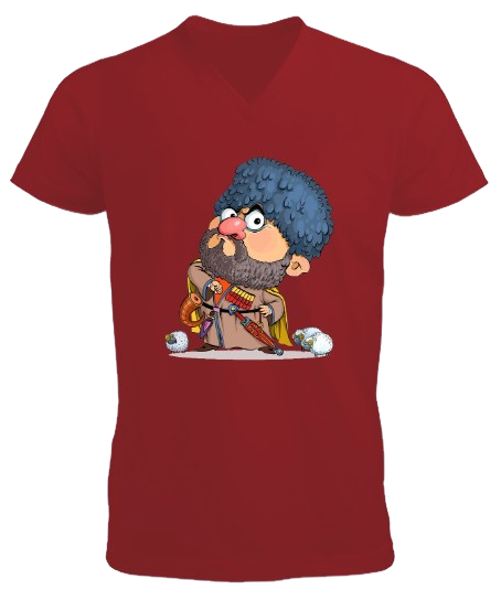 Thumbnail: Çerkes v yaka erkek t shirt