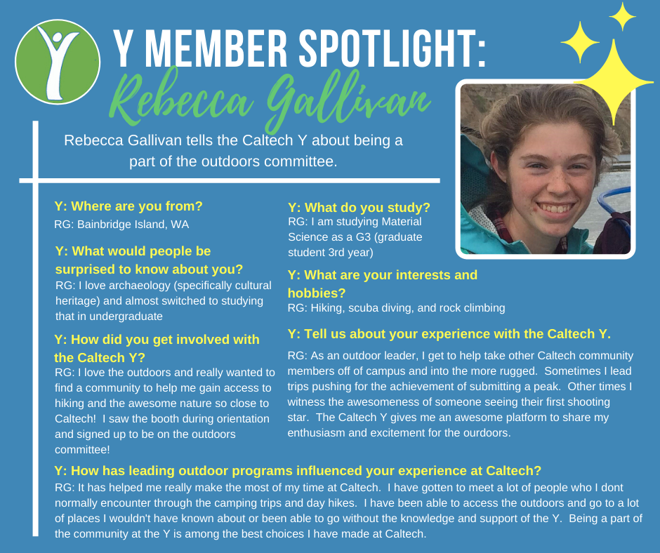 Caltech Y Student Spotlight Rebecca Gallivan