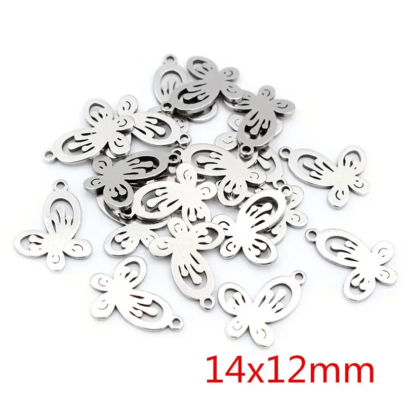 Thumbnail: 30pc Stainless Steel Cute Necklace Pendant Charms for DIY Jewelry