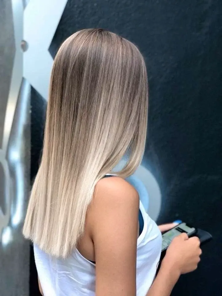 Bright half head blonde foils with customised toning and glossy finish at The Edit Hair Salon Adelaide