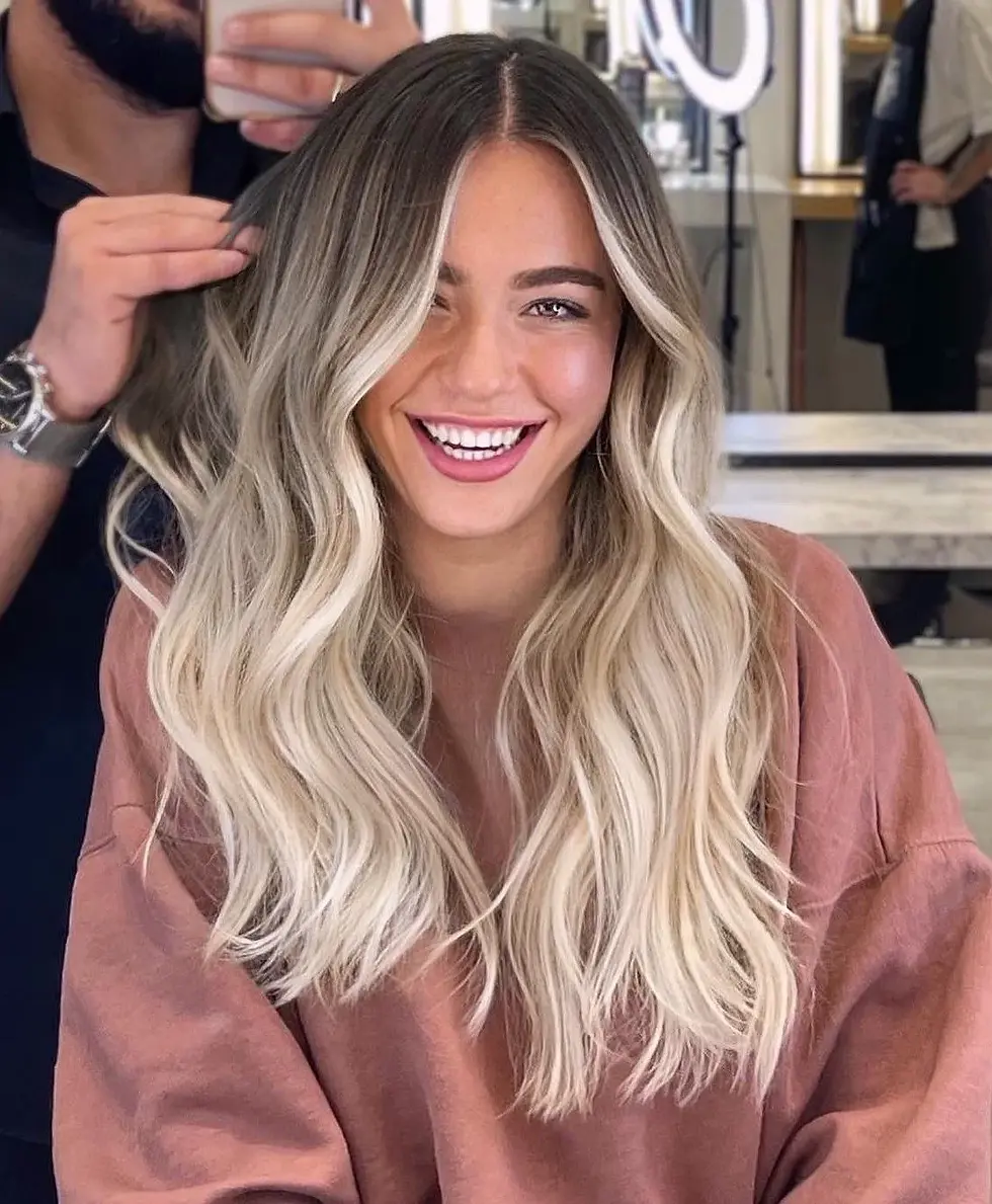 Bright full head blonde foils with customised toning and glossy finish at The Edit Hair Salon Adelaide