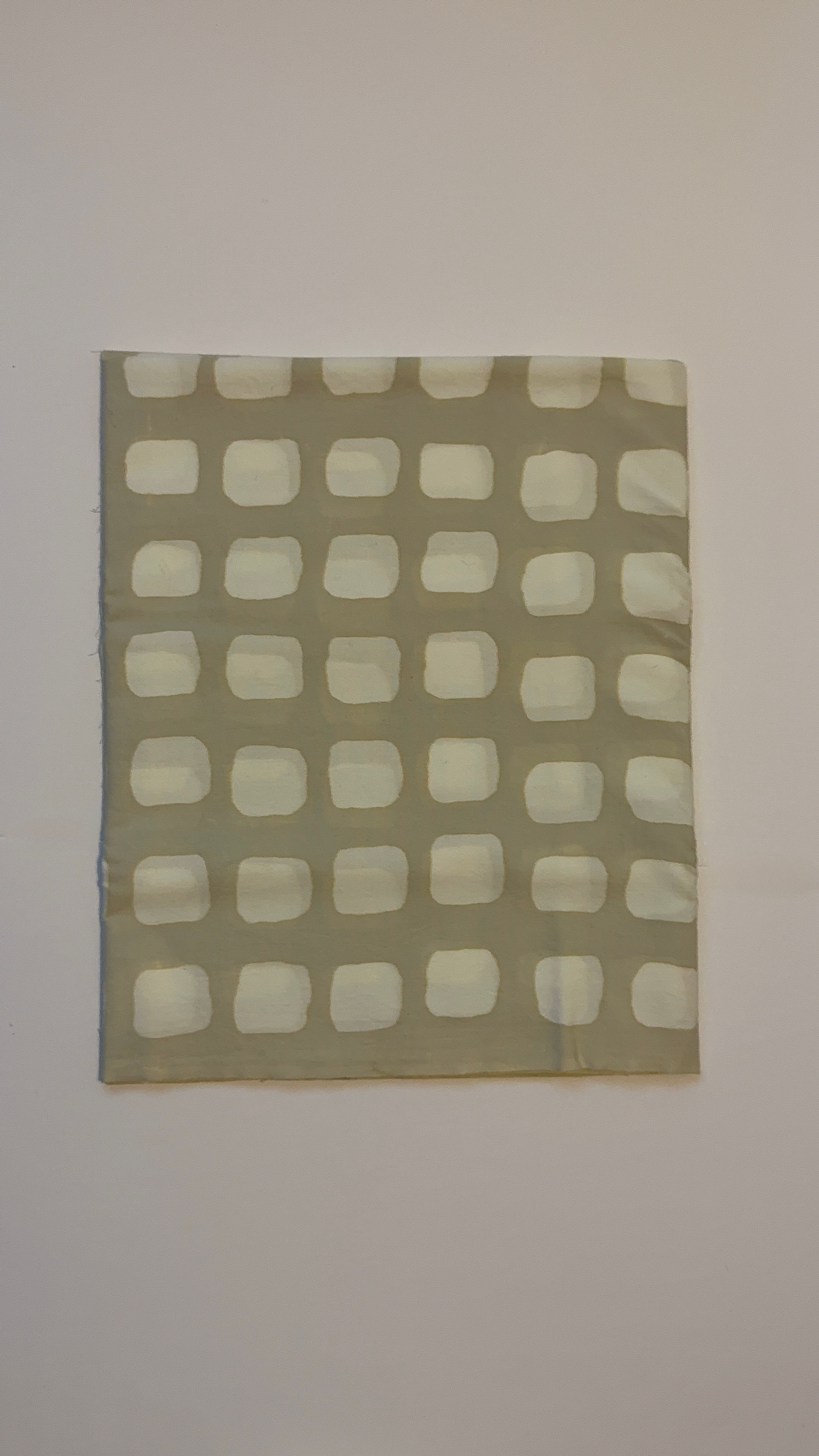 White Grid Batik Yardage