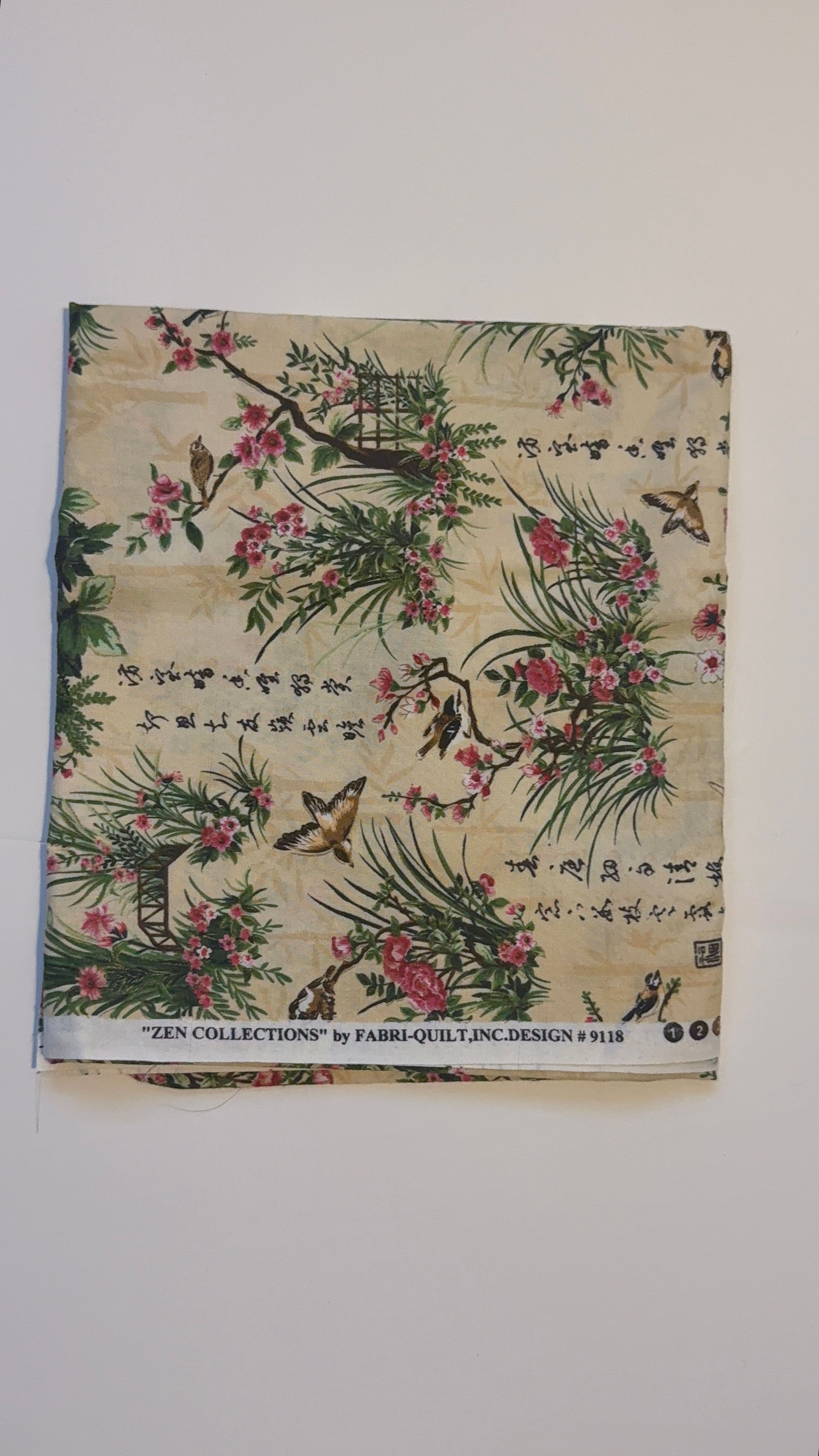 Japanese Florals & Birds Fabric Yardage