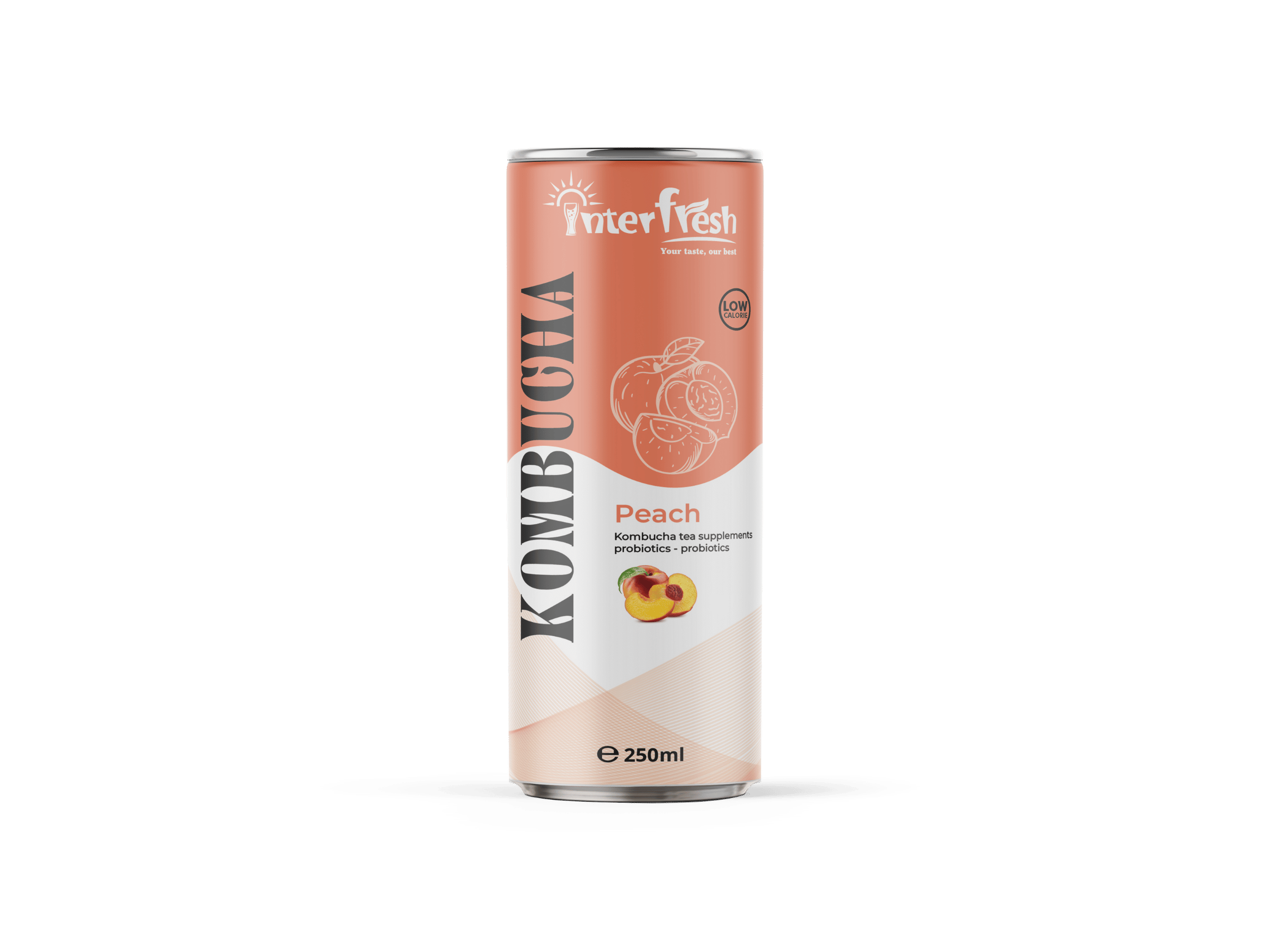 250ml Interfresh Kombucha Peach