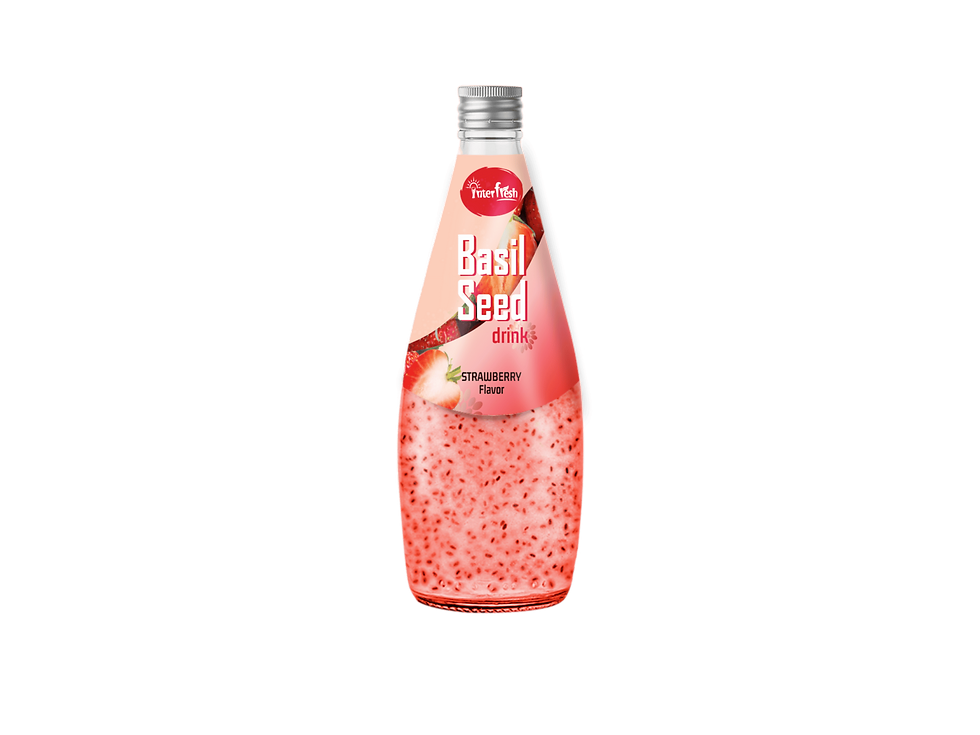 290ml Interfresh Basil Seed Drink Strawberry flavour