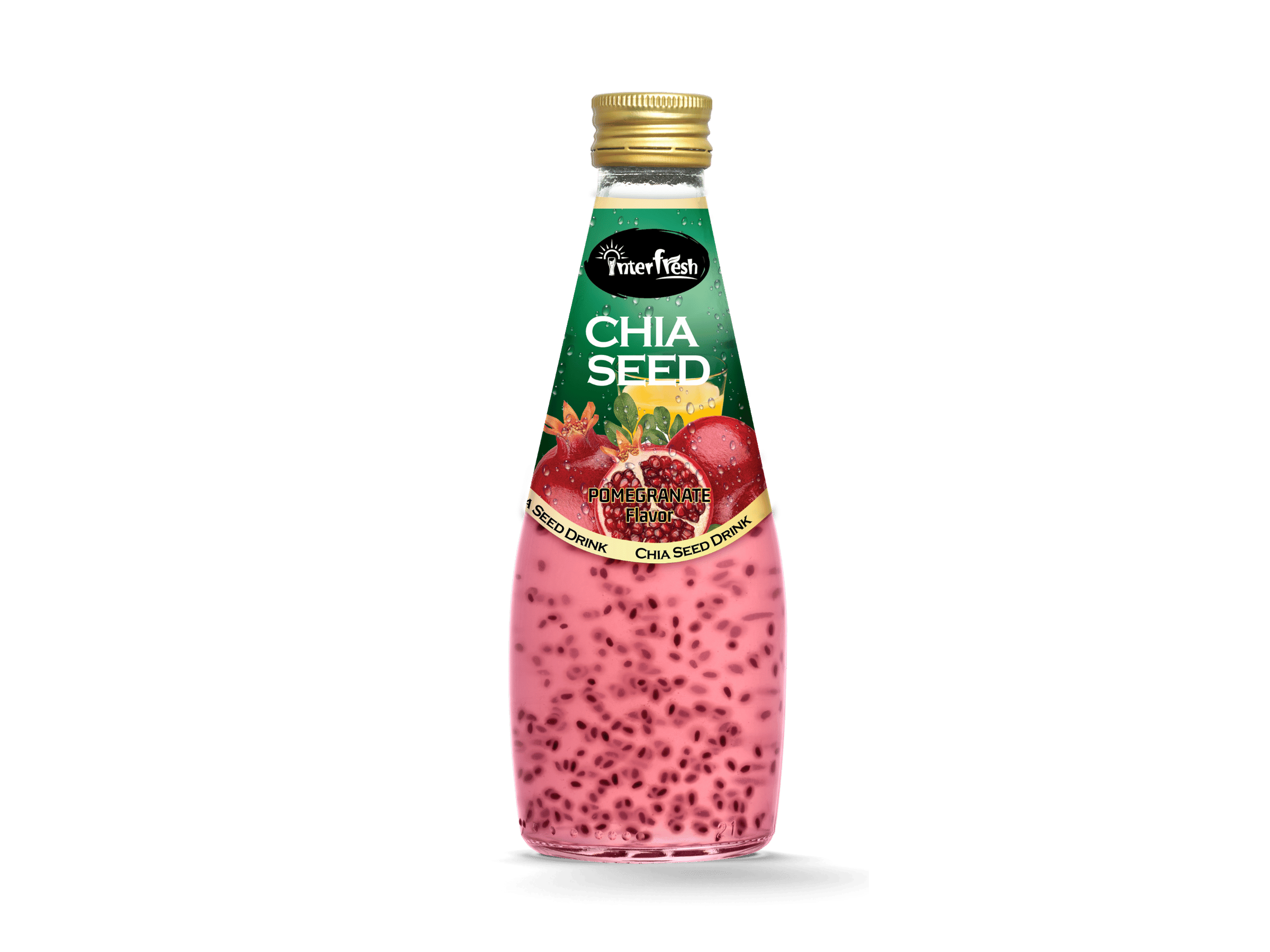 290ml Interfresh Chia Seed Drink Pomegranate flavour