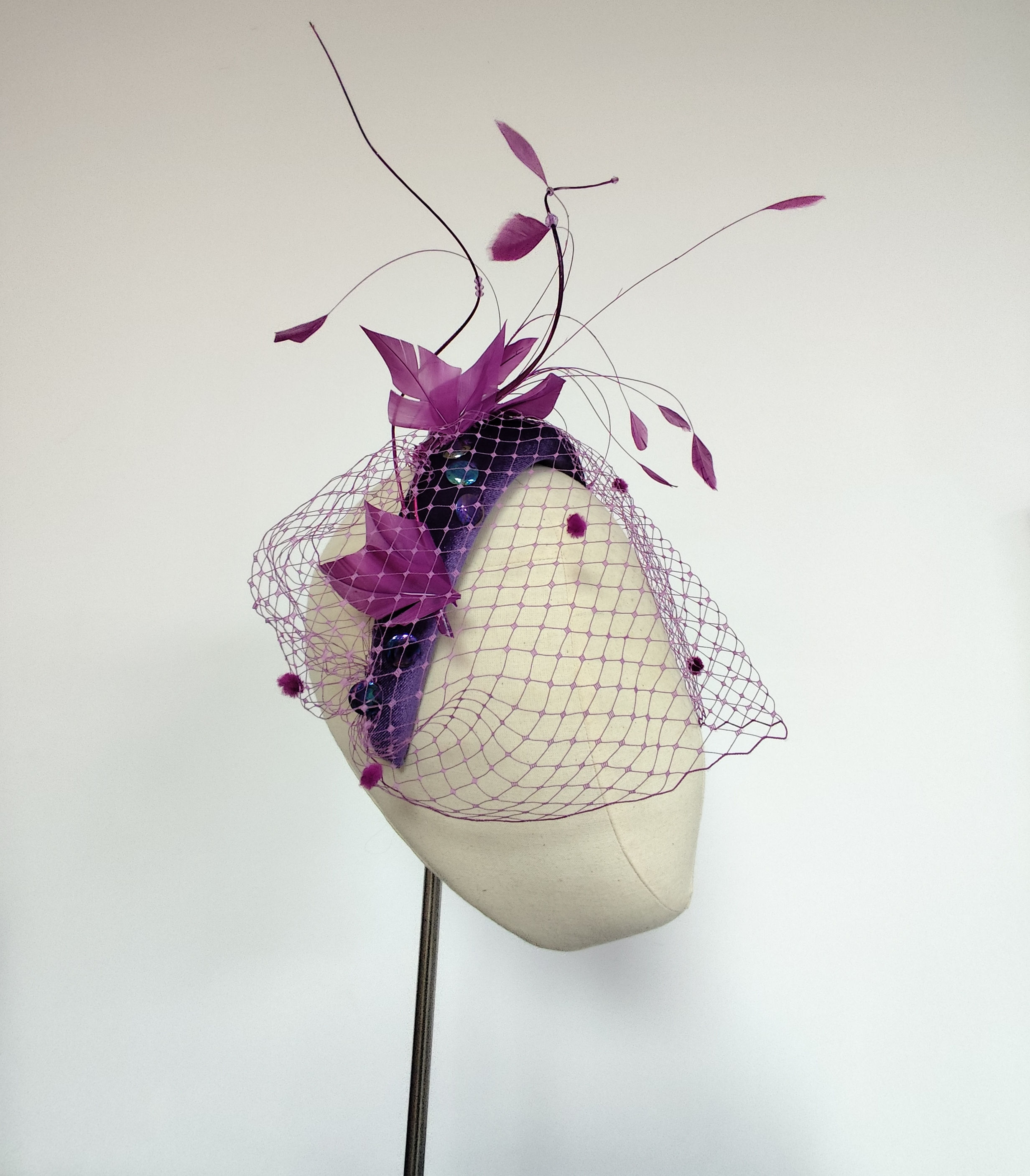 Lori in Plum Purple Quills & Netting 