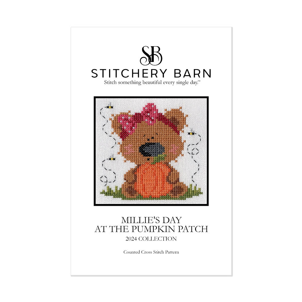 Millie's Day at the Pumpkin Patch Cross Stitch Pattern - Paper Pattern