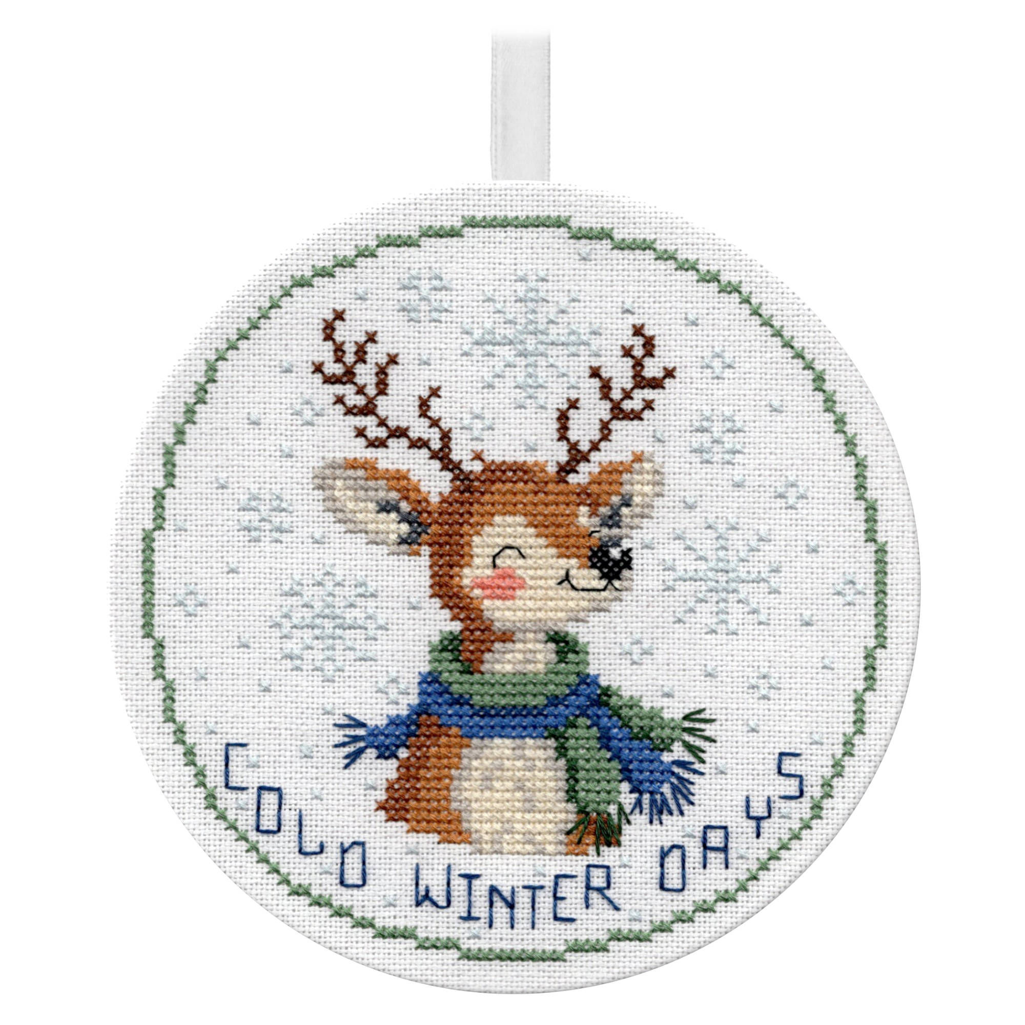 Cold Winter Days Reindeer Cross Stitch Pattern Paper Pattern