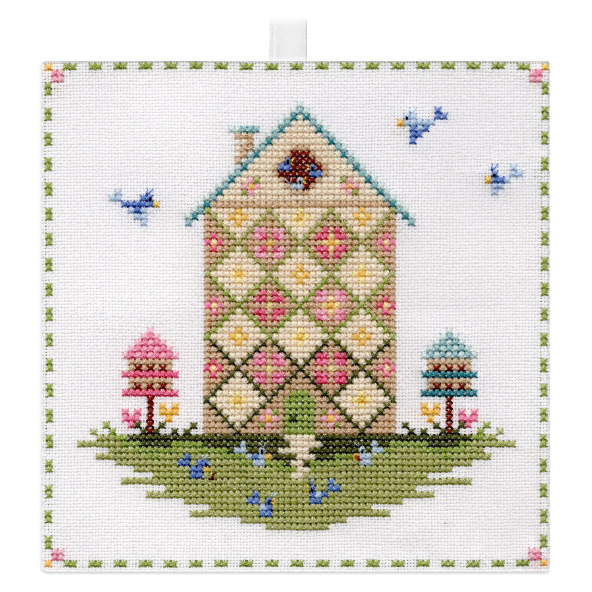 Granny Square Manor Cross Stitch Pattern - PDF Pattern