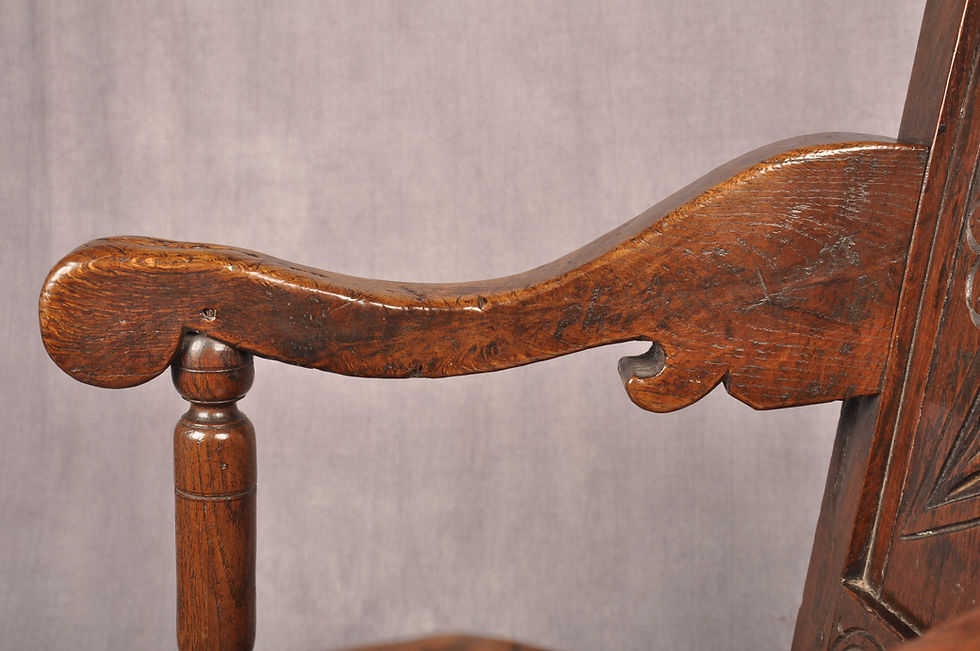 Thumbnail: 17th Century Oak Wainscott Chair. SOLD