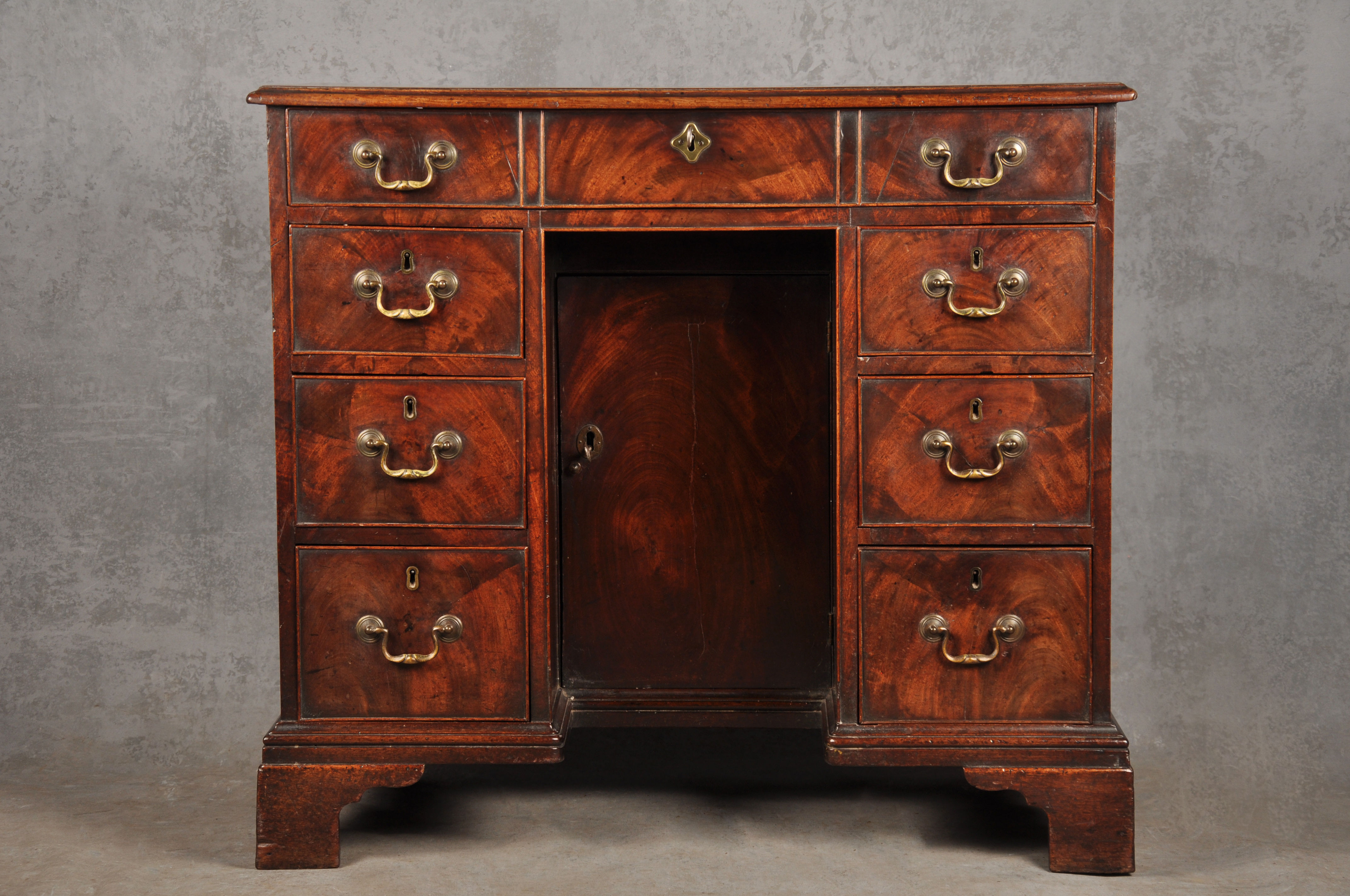 18th Century Mahogany Kneehole Desk