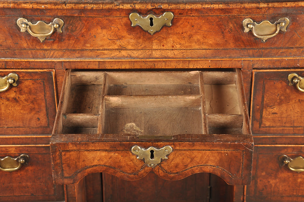 Thumbnail: Important Early 18th Century Walnut Kneehole Desk
