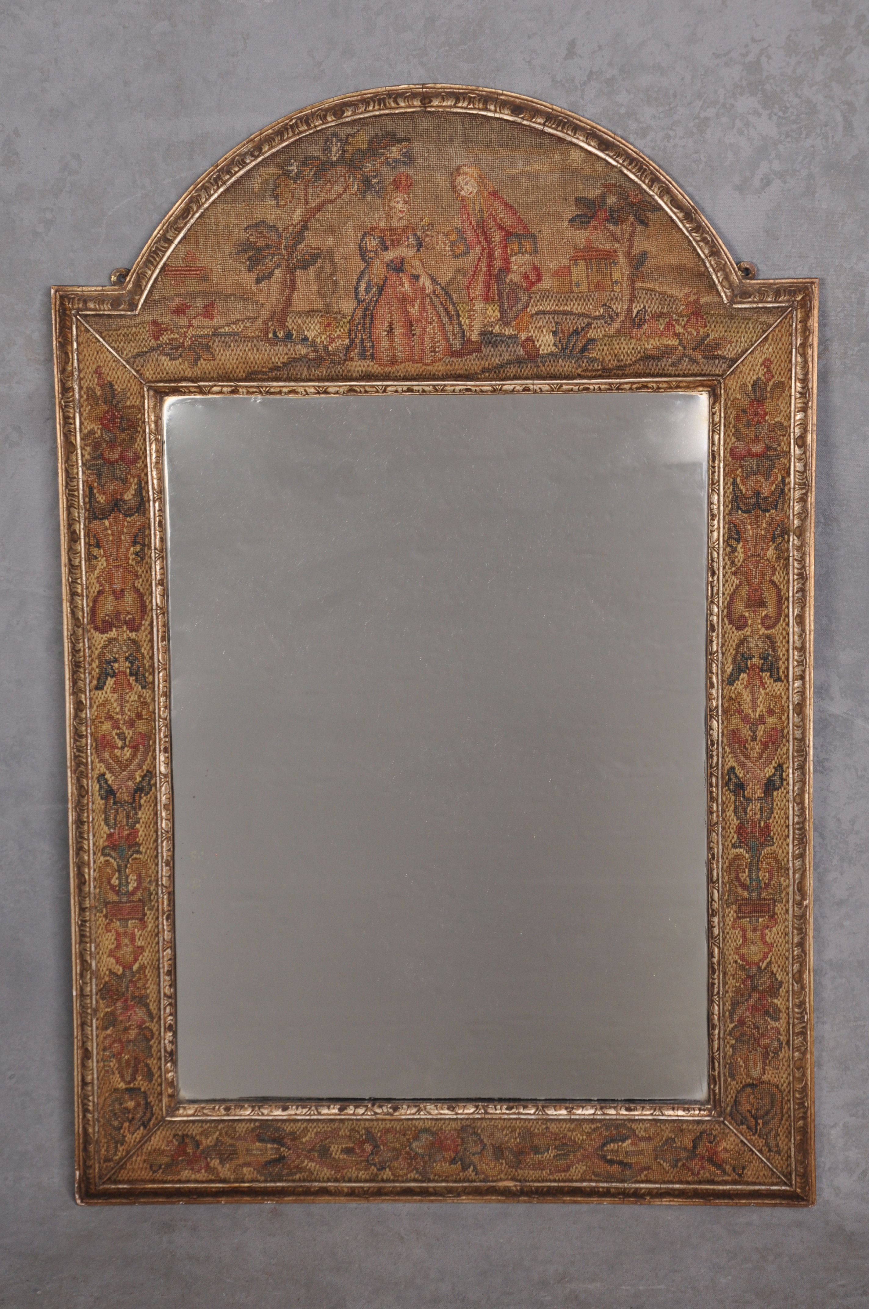A Needlework Mirror In the 17th Century Style
