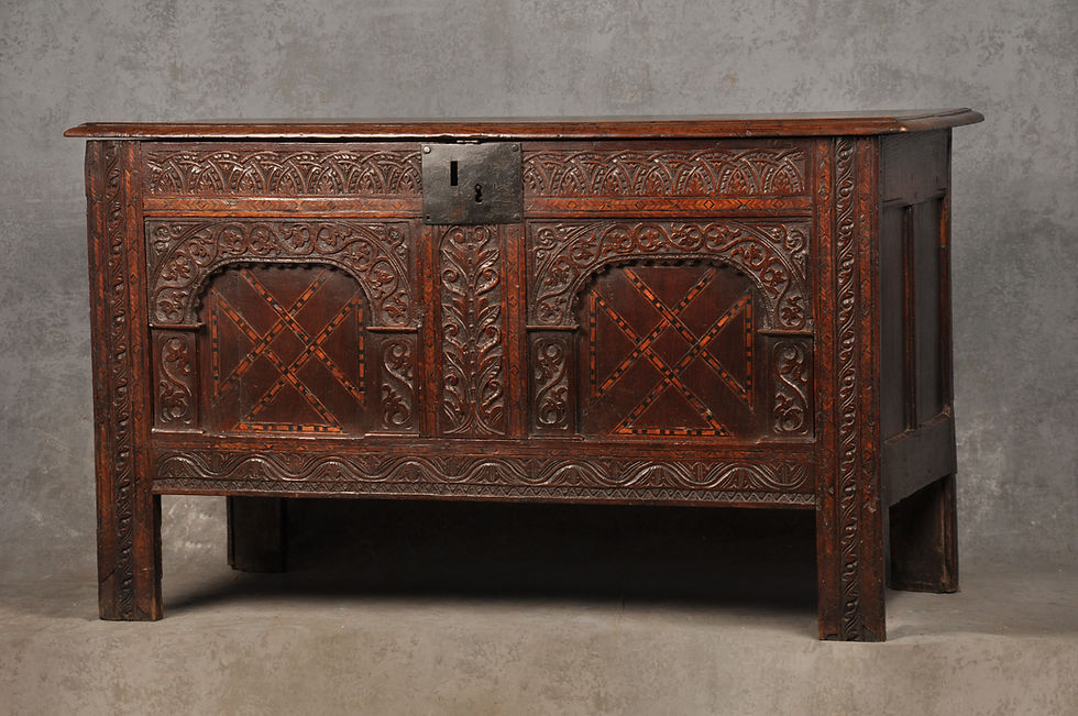 Thumbnail: Early 17th Century Oak Coffer