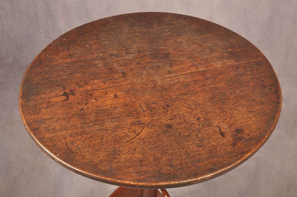Thumbnail: Rare 18th Century Oak Country Tripod Table