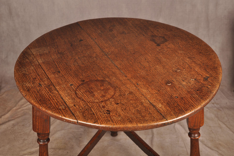 Thumbnail: Rare 18th Century Oak And Elm Cricket Table